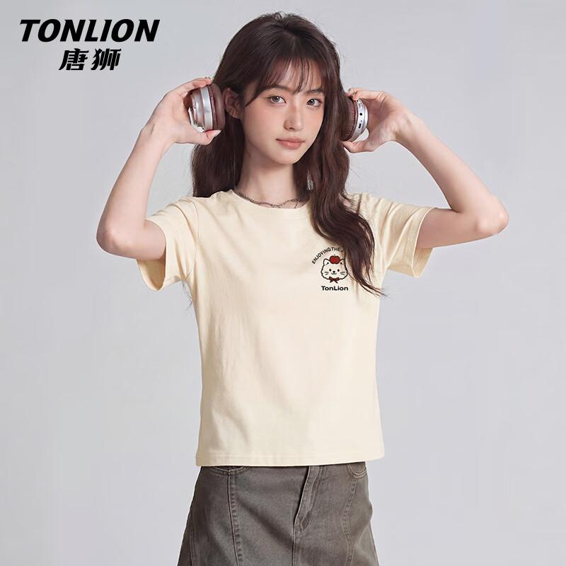 

TonLion Women s Pure Cotton Short-Sleeve T-Shirt XL