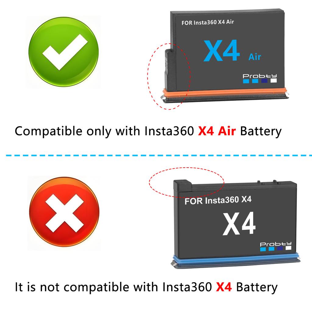 Probty 2100mAh For Insta360 X4 Air Battery for Insta360 X4 Air Battery Power Accessories