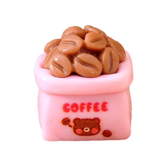Dollhouse Miniature Coffee Bar Accessories Mini Resin Coffee Maker Machine Cup Jar Pot Figurine for Pretend Play Dollhouse Kitchen Ornaments