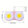 Cartoon Women Portable Sun Eye Glasses Box Leather Eyewear Case Sunglasses Cute Protection Bags