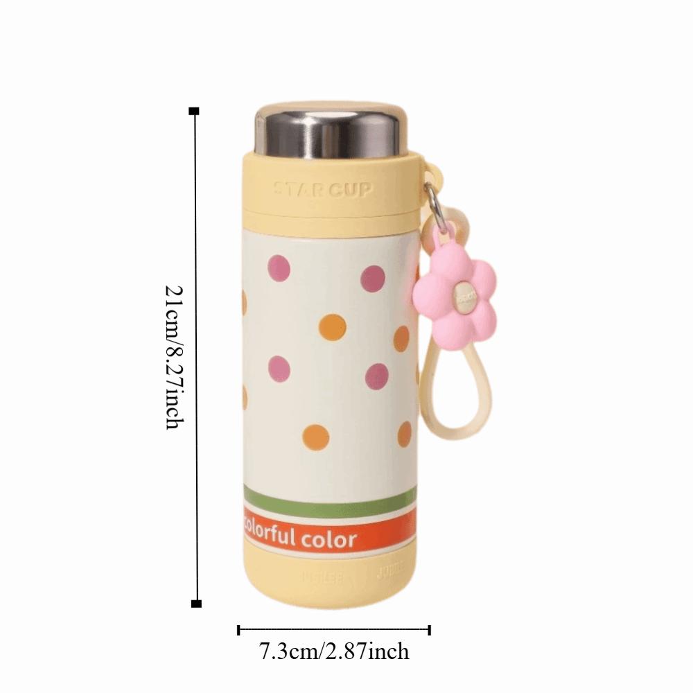 Portable Stainless Steel Thermos Mug Elegant Water Cup Dust Proof Thermos Cup  Student