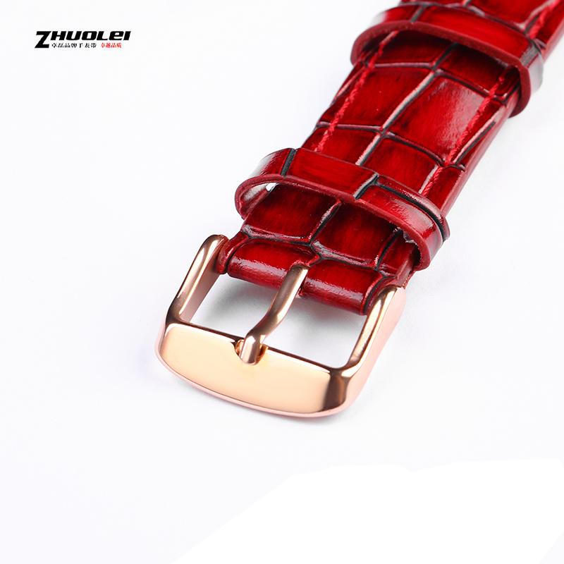 Crocodile Texture Calfskin Leather Watch Strap18mm 20mm 22mm Watchband For Men's Watch Accessories Solid Buckle Blue Green Brown