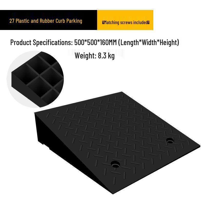 Rubber and Plastic Sloped Threshold Ramp Pad