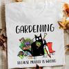 Summer Women Fashion T-shirts Funny Gardening Because Murder Is Wrong Black Cat Graphic T-Shirt Vintage Ladies Tee Female Shirt