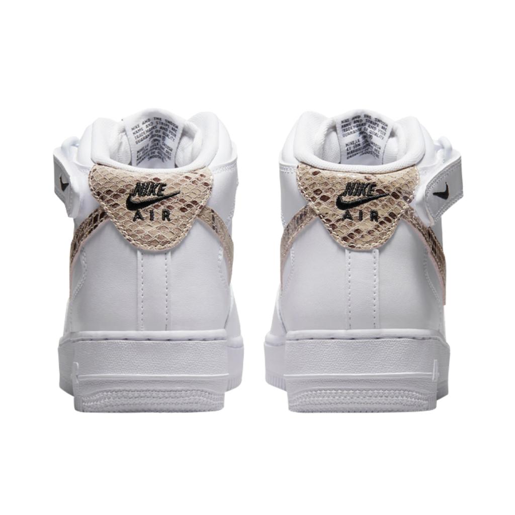 Nike Air Force 1 '07 Mid White Snake Swoosh Women's Sneakers DD9625-101