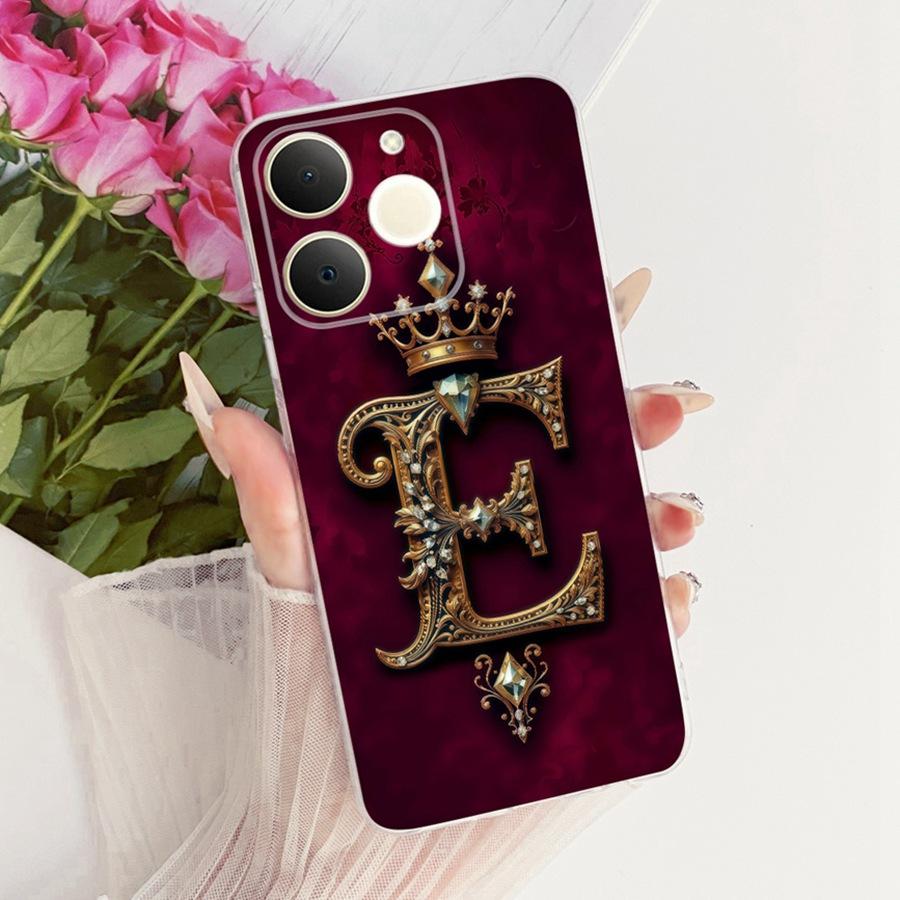 For Realme Note 70 Phone Case Fashion Initial Letter A To Z Silicone Soft Back Cover For Realme Note70 70 t Narzo 80 Lite Coque