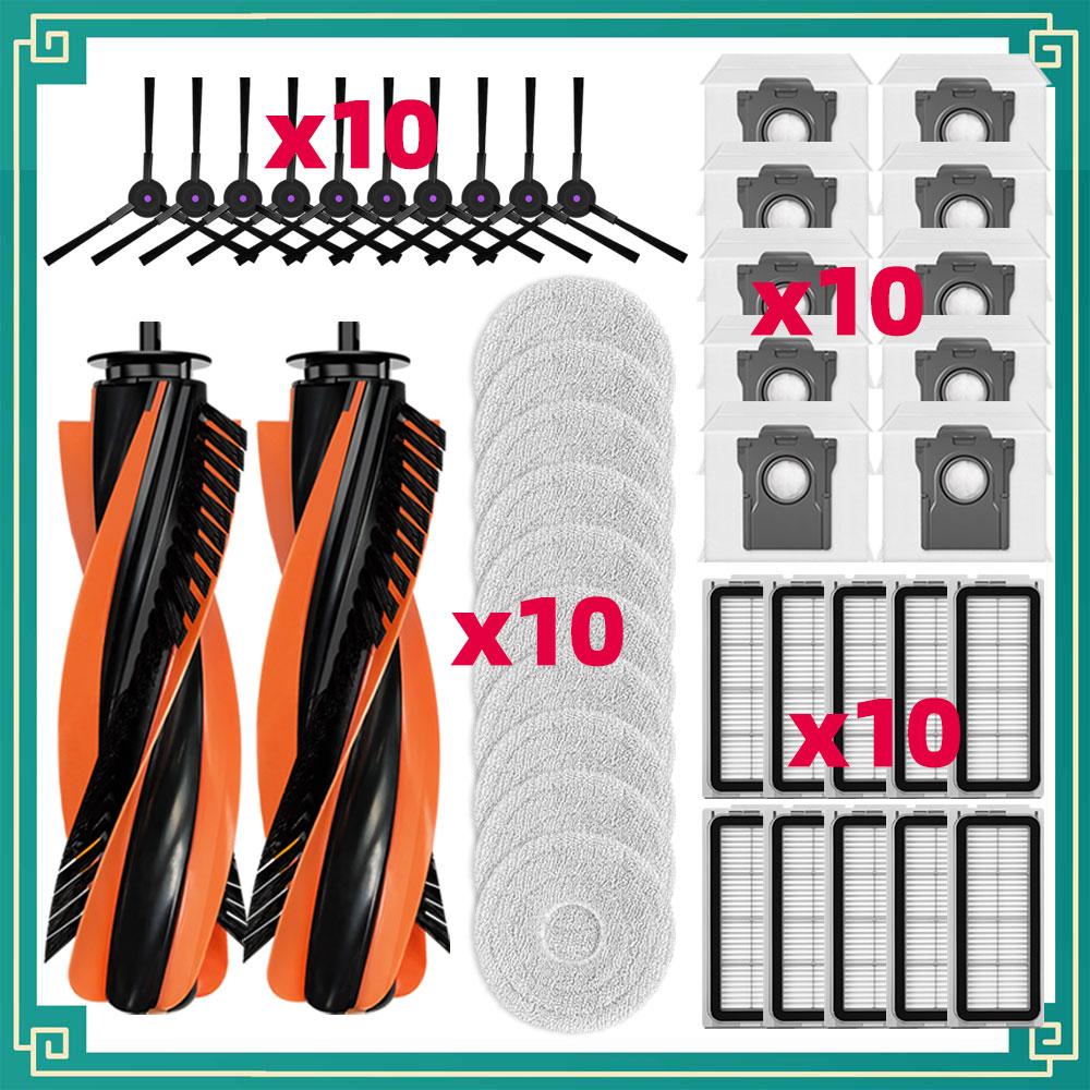 Fit For  Cecotec Conga X70 Robot Vacuum Cleaner Spare Parts Main Roller Side Brush Dust Bag Filter Mop Cloth Accessories