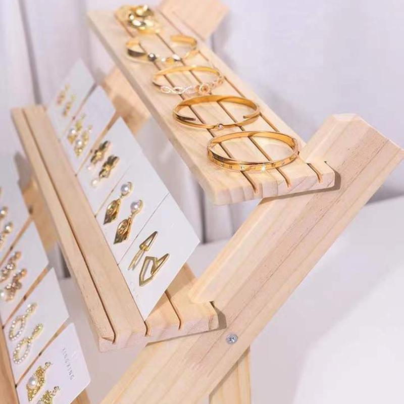 Flerlags utstillingsstativ Loggring Øredobbknapp Utstillingsstativ Avtakbart Øredobbkort Smykkestativ Dukkehånd Visning