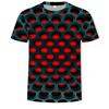 3d Honeycomb Hypnosis Tshirt Men Women Kids Colorful Print Short Sleeve Top Tee