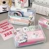 Multi-pocket PVC Transparent Pencil Case Portable Cosmetic Makeup Bag Travel Organizer for Student School Office Storage