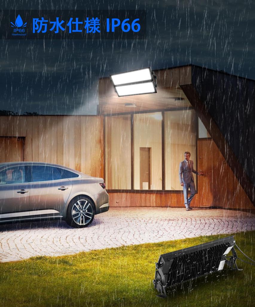 120W LED Floodlight, High Bay Light, High Brightness, 13,000lm (equivalent to a 1200W mercury vapor lamp), 6500K Daylight White, IP66 Waterproof and