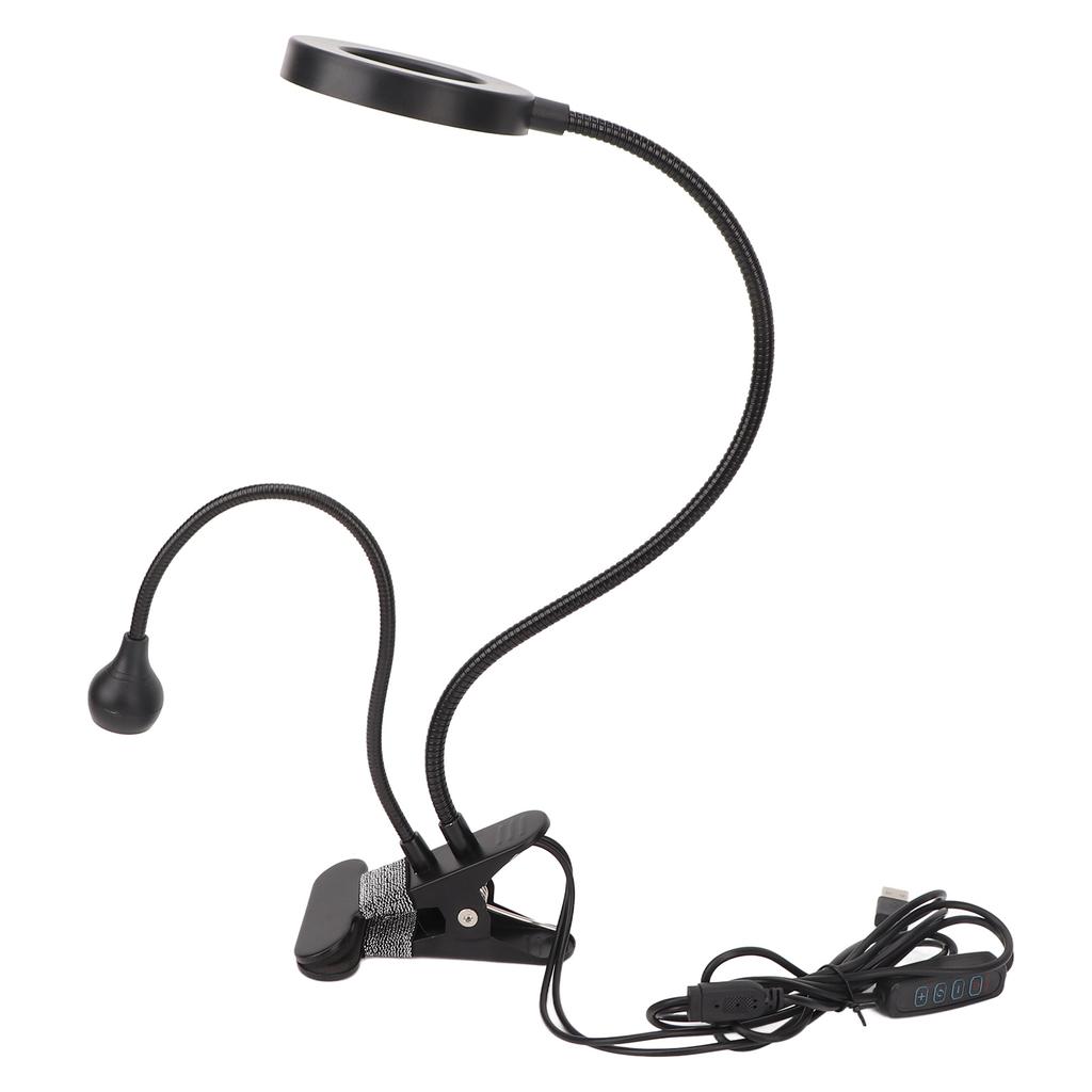 2 In 1 Gooseneck Curing Lamp USB Interface Adjustable Bendable UV Nail Lighting Lamp for Manicure