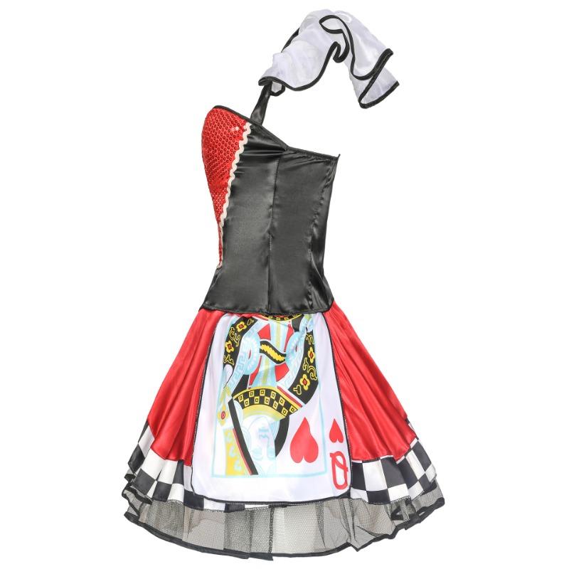 Halloween, Queen of Hearts, Cosplay Uniforms, Stage Costumes