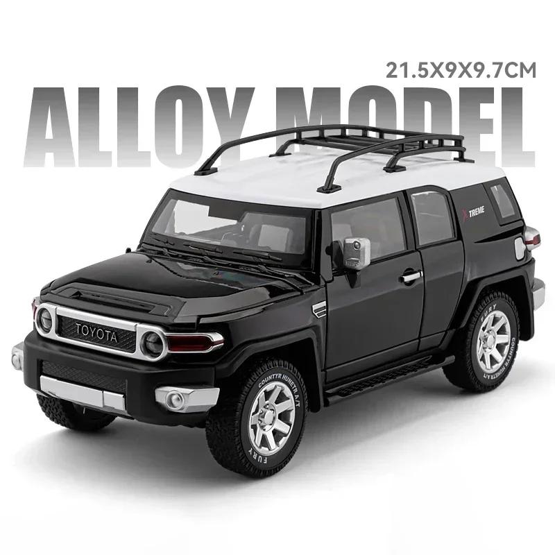 DYMNQM1 1:24 TOYOTA FJ Cruiser Alloy Car Model Diecast & Toy Metal Off-road Vehicles Car Model Sound and Light Simulation Childrens Gift