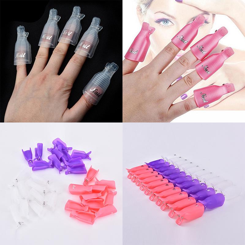 Plastic Nail Soak Off Uv Gel Art Polish Remover Wrap Gelish Clip Cap