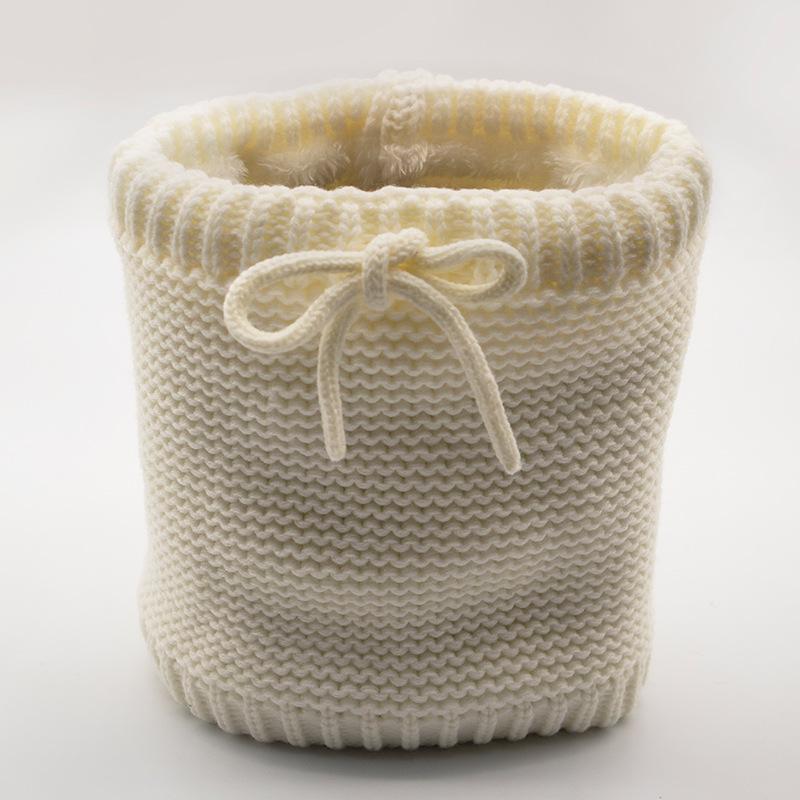 Winter New Wool Neck Cover Fleece Scarf Windproof Mask Solid Color Knitted Twist Hat Warm Scarf