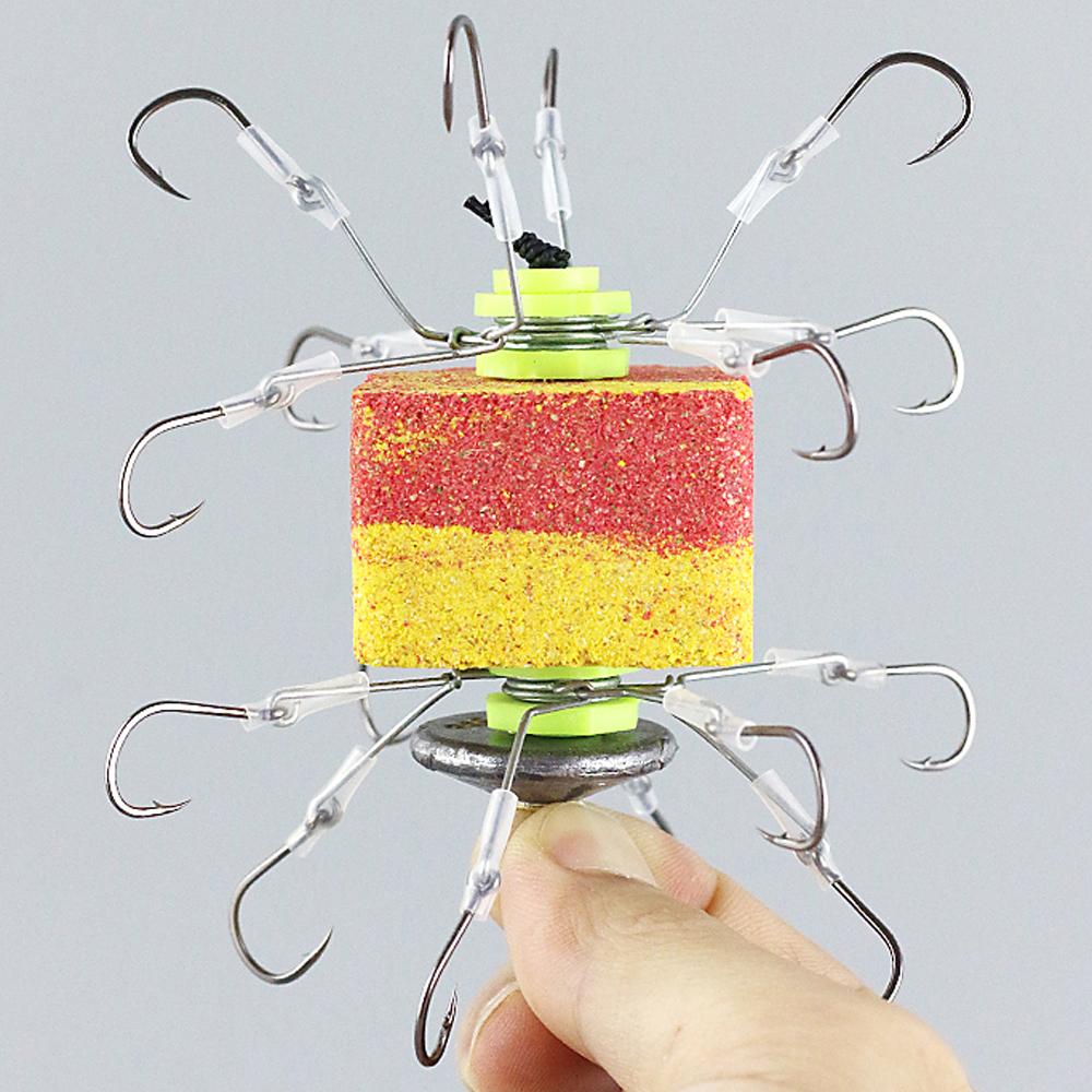 Crab Steel Flap Explosion Hooks 6/8 Claw for Square Bait Squid Fishhook Carbon Easy Carp Fishing Jig Hook Tackle Accessories 260319