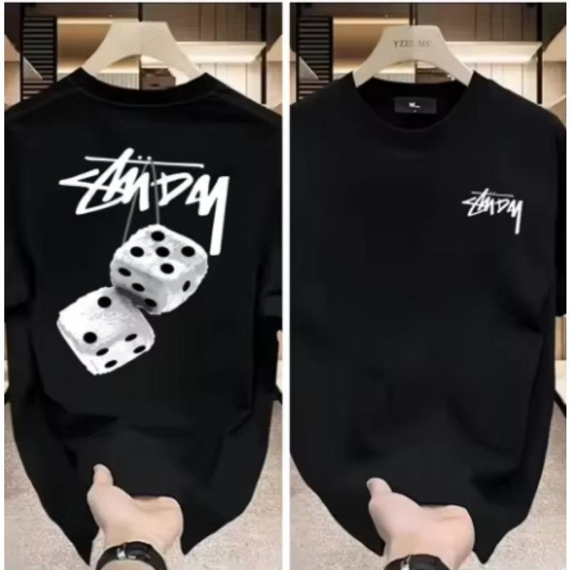 Tricou Trendy Streetwear pentru Bărbați cu Mânecă Scurtă, Design Grafic, Croială Largă Casual, Respirabil, Ușor, Topuri de Vară