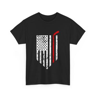 Hockey Shirt, Ice Hockey Stick American Flag Sports Lovers Vintage Shirt