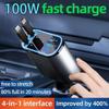 120W 4 In 1 Multi Functional Scalable Cable Car Charger Portable Car Fast Charging Mobile Phone Adapter