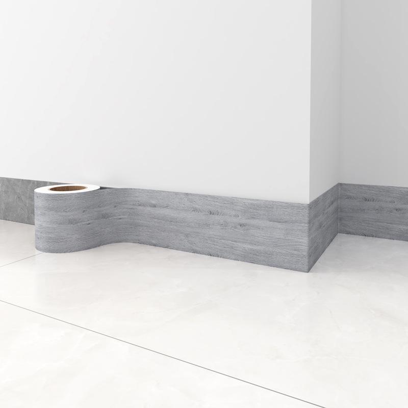 Vanntett selvklebende gulvlist og kantlist med trestruktur for møbelrenovering og sokkeldekorasjon