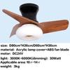 24" 32" DC Motor Small Ceiling Fan Lamp Electric Ceiling Fan With Light Bedroom  LED Tricolor Dimming Lighting Fan