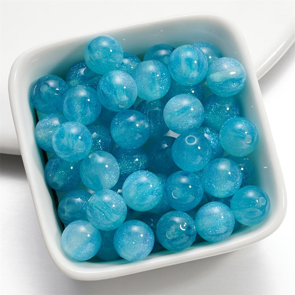 10pcs/lot 10mm Colorful Resin Round Bead Charm Spacer Loose Beads for DIY Handmade Necklace Jewelry Making Findings Accessories