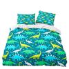 Printed Dinosaur Cartoon Quilt Set Three-Piece Digital Printing Home Textile Kit Home Textile