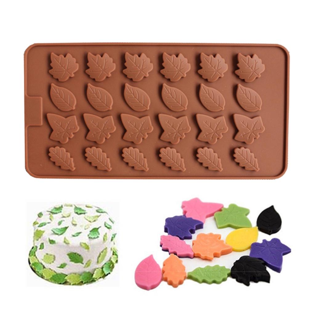 Leaf Silicone Candy Mold Trays for Chocolate Cupcake Toppers Gummies Ice Soap Butter Jelly Cake Decoration