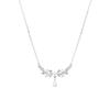 Elegant Women's S999 Sterling Silver Laurel Wheat Ear Necklace - Luxury Pure Silver Clavicle Chain