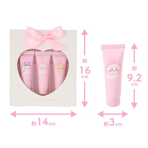 Chiikawa Hand Cream 3-Piece Set, 15g Each, Chiikawa Hachiware Rabbit Design, Contains 3 Moisturizing Ingredients, Shobido Hand Cream, CW46484