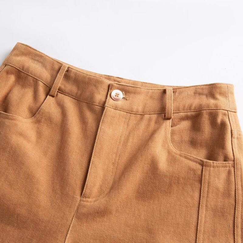 Elva' Island Women's Autumn/Winter High-Waist Wide Leg Denim Pants