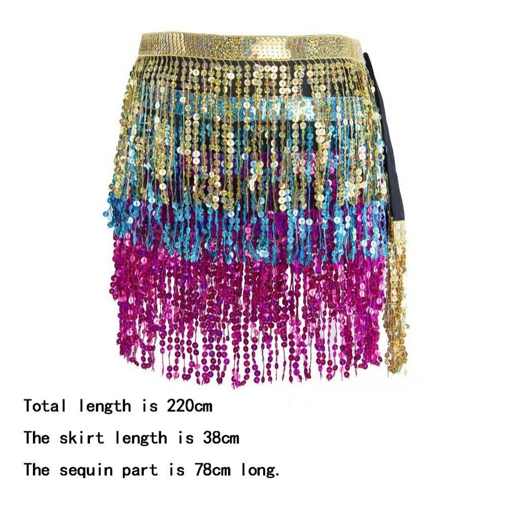 Bohemian Dancer Skirt Sequins Wrap Belts Dancer Wrap Belt  Women