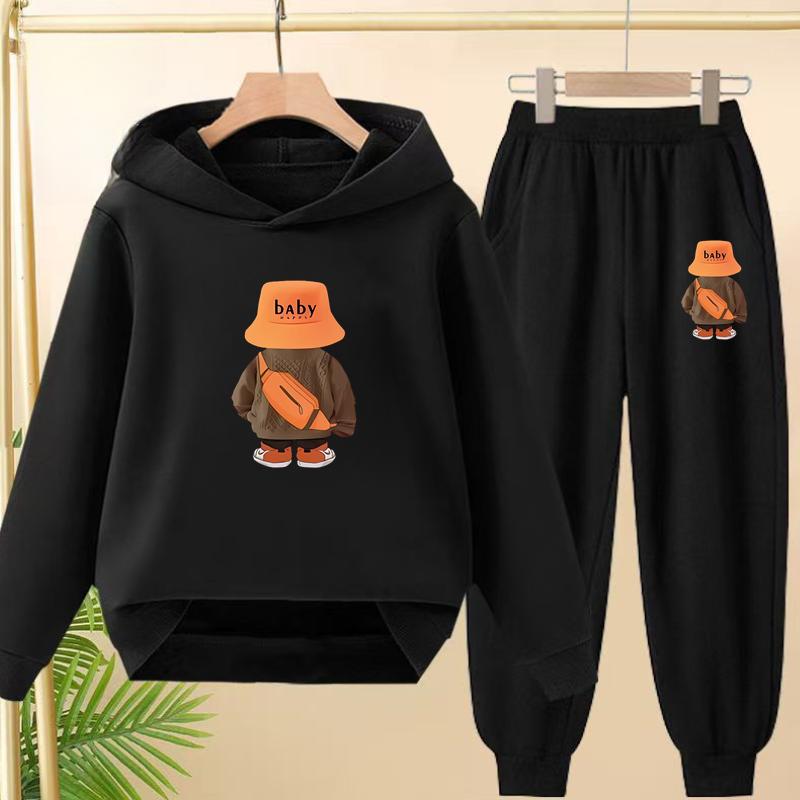 Suit Hoodie, "Baby Boy", Suitable for Boys and Girls Aged 3 to 12. Its Features Are Pink, White and Blue Tops and Trousers