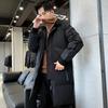 Mid-length Tooling Men's Down Jacket Korean Version of The Webbing Thickened Winter Clothes