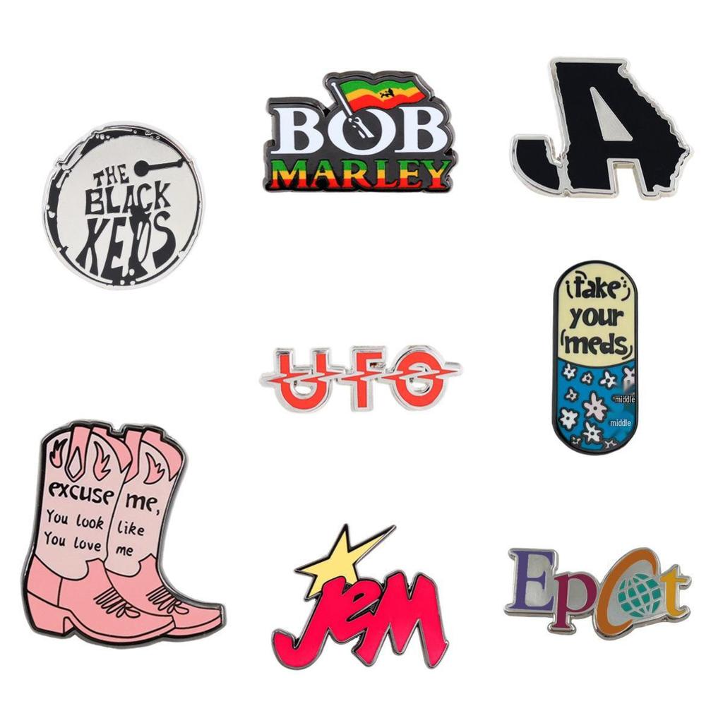 Band Logo English Letters Enamel Badge Brooch - Backpack, Lapel Pin, Party Accessory, Gift