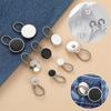 2/6 Pcs 10mm Metal Collar Buttons Extenders Elastic Button Extender Neck Extenders for Women & Men Jeans Skirt Shirt Dress Coat