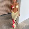 3 Pieces Bikini Sexy Women Swimsuit Swimwear Female Print Dress Cover Up Bikini Set Beachwear Bathing Suit