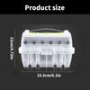 Fishing Line Storage Box 6 Slots Fishing Line Case Clear Fishing Line Organizer 6 Compartments Fishing Tackle Line Box