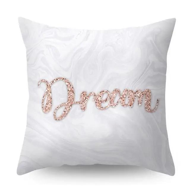 Decorative Pillowcase Rose Gold Geometric Pineapple Glitter Polyester Sofa Cushion Cover Home Furnishings