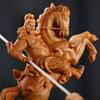 Cliff Cypress Carving Statue Of Guan Gong God Of Wealth Guan Yu Home Living Room Office Desktop Decoration Holiday Gifts