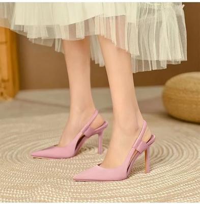 2024 Sommer Damen Limettengrüne Absätze Slingback Pumps Luxus Seidensatin Sandalen Damen Designer Sexy Stilettoabsatz Partyschuhe