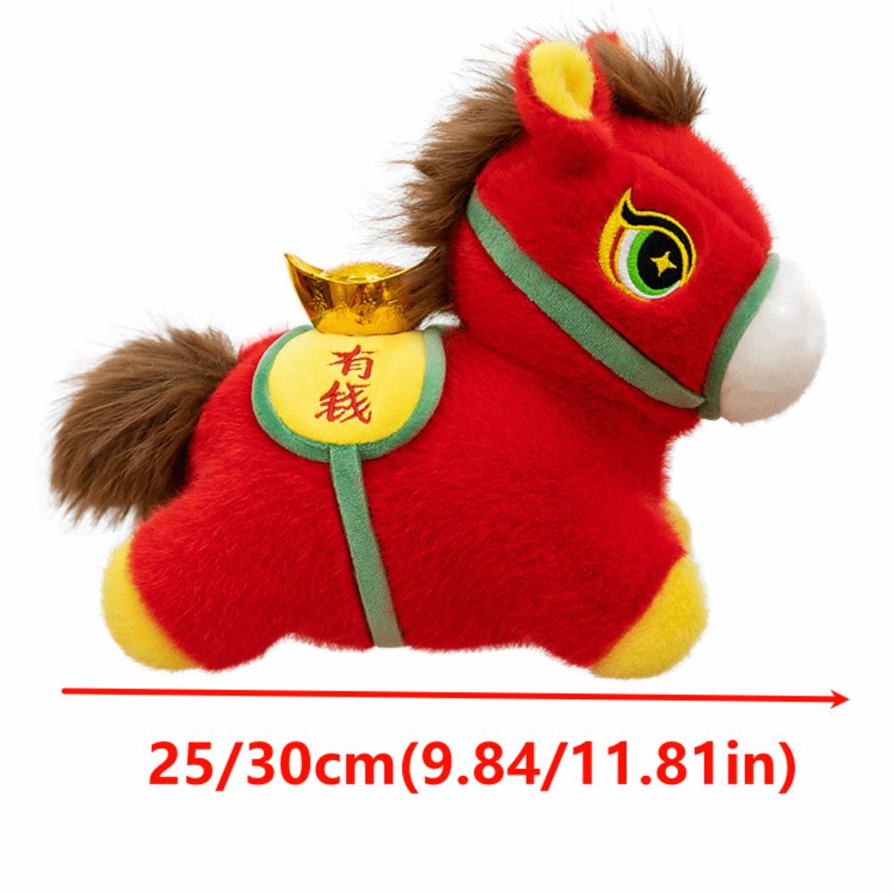 Good Luck Stuffed Horse Toy Cute Zodiac Pony Figurine Horse Plush Doll  Festive Decor