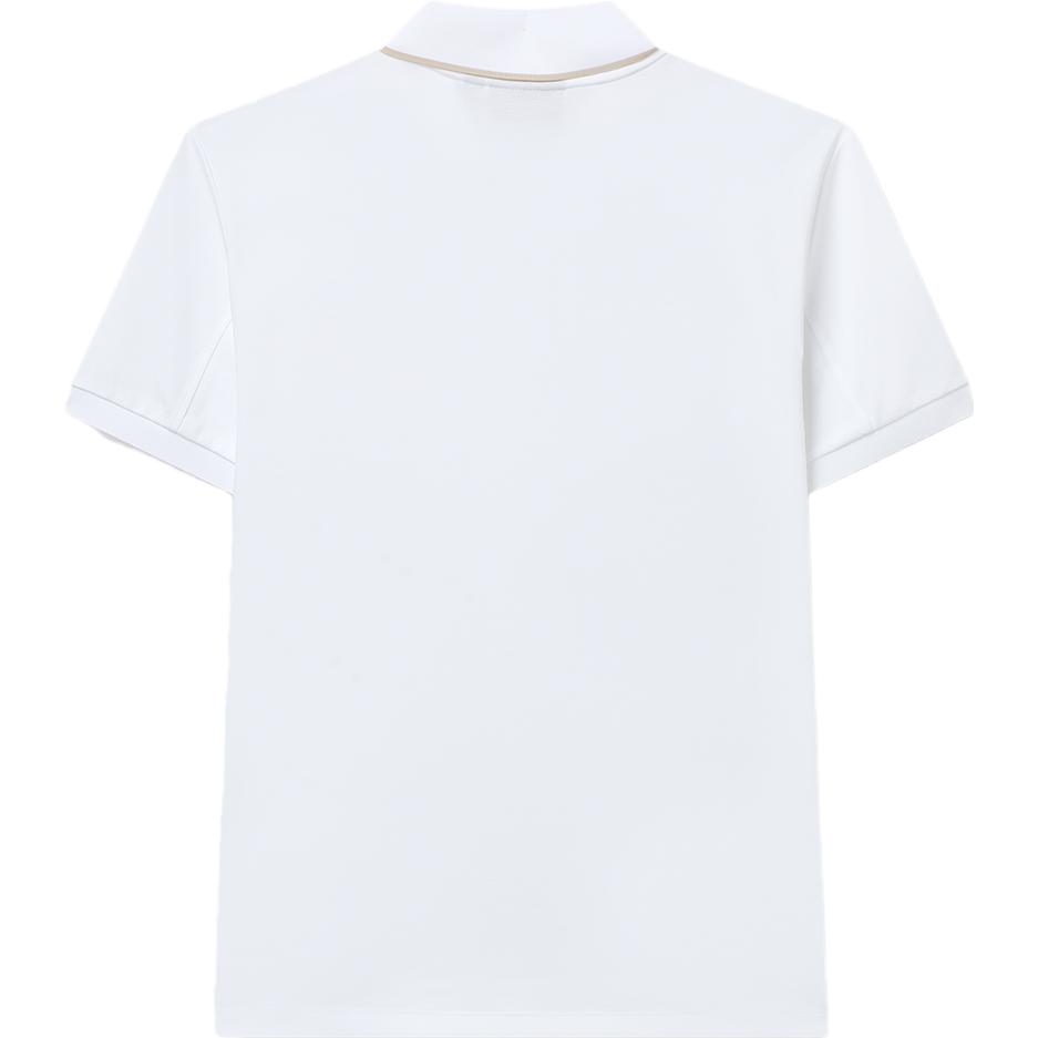 FILA Logo Print Casual Knit Short Sleeve Polo Shirt Men Polo Shirts White F11M328109FWT