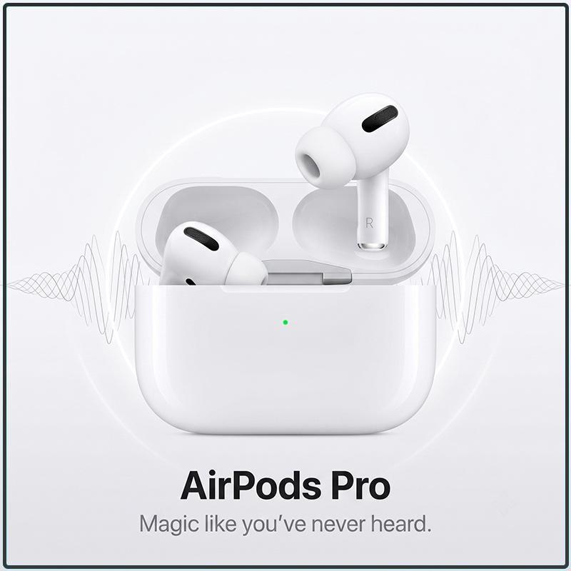 Apple AirPods Pro Kabellose Ohrhörer Aktive Geräuschunterdrückung Räumliches Audio H2 Chip Bluetooth 5.3 Kopfhörer weiß
