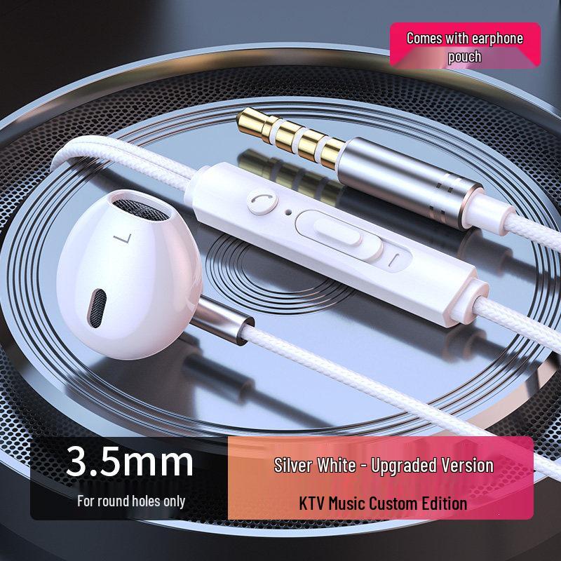 Type-C Wired In-Ear Headphones with Round Hole, High Sound Quality for Android, Sony, Huawei