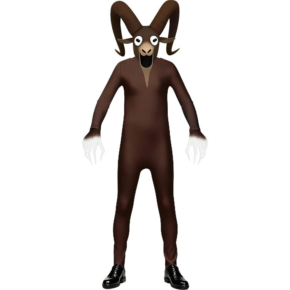Horror Game 99 Night In The Forest Children Cosplay Jumpsuit Headgear for Men and Women Goat Deer Owl Costume Toy Birthday Gift