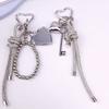 Rhinestone Heart Key Keyring Phone Lanyard Crystal Chain Pendant  for Women/Men