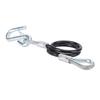 Trailer Safety Towing Cable With S Hook 3500lbs Load Bearing 27.6in Maximum Extension Length Spring Towing Rope For RV
