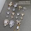 Xiaohongshu Zircon Manicure Accessories: Luxury Butterfly & Planet Nail Jewelry with Diamond Chain Pendant